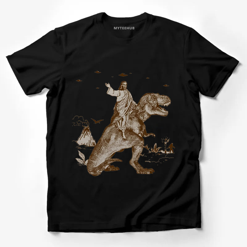 Jesus Riding Dinosaur Tee