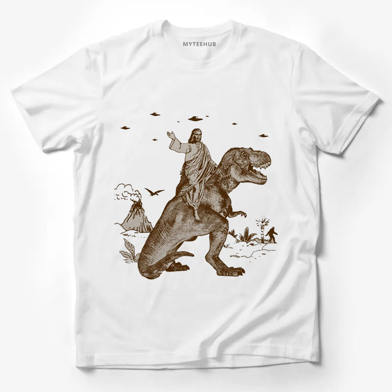 Jesus Riding Dinosaur Tee