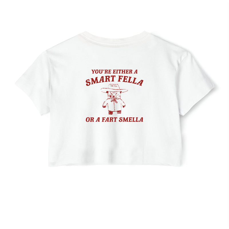 You're Either A Smart Fella Or A Fart Smella Funny Gift Tee