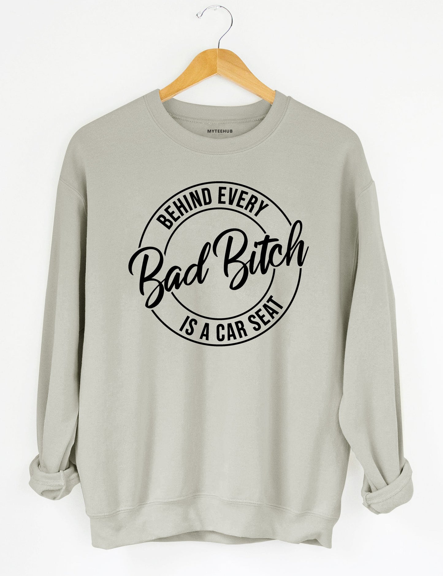 Behind Every Bad Bitch Is A Car Seat Crop Top