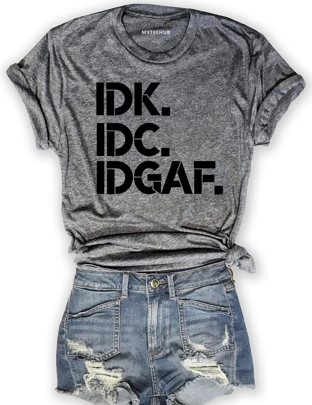 IDK IDC IDGAF Crop Sweatshirt