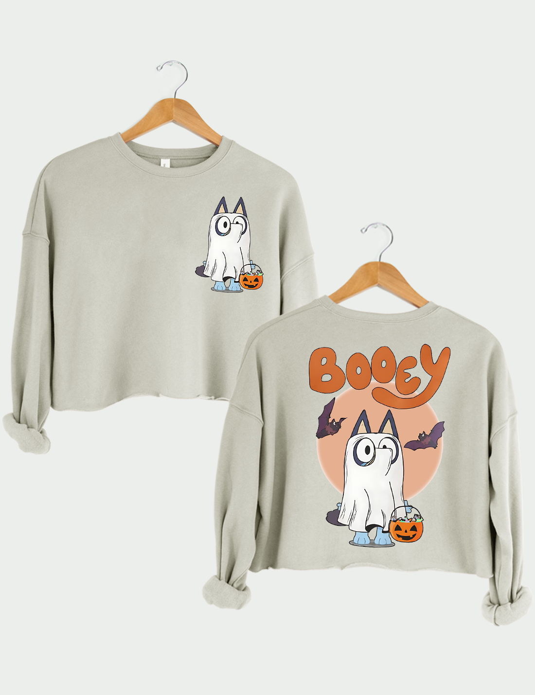 Booey Halloween Spooky Crop Sweatshirt