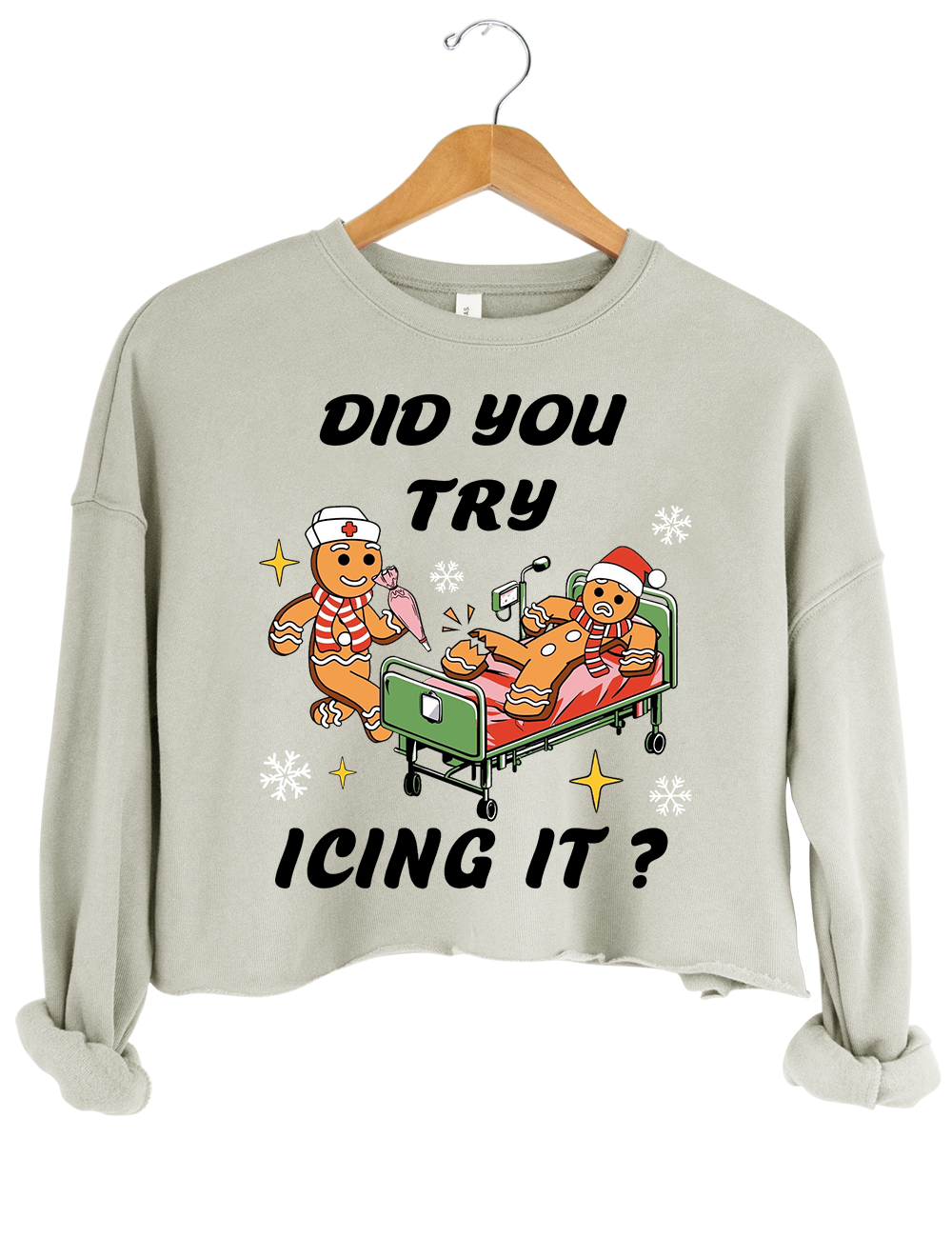 Did You Try Icing It Nurse Christmas Crop Top