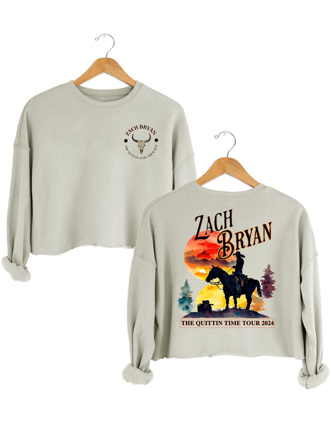 Zach Bryan The Quittin Time Tour 2024 Crop Top