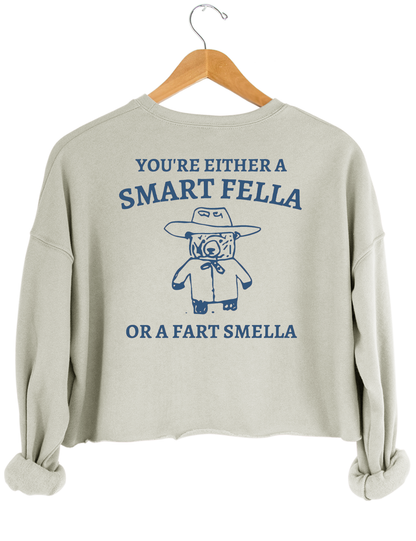 Are You A Smart Fella Or Fart Smella_ Crop Top