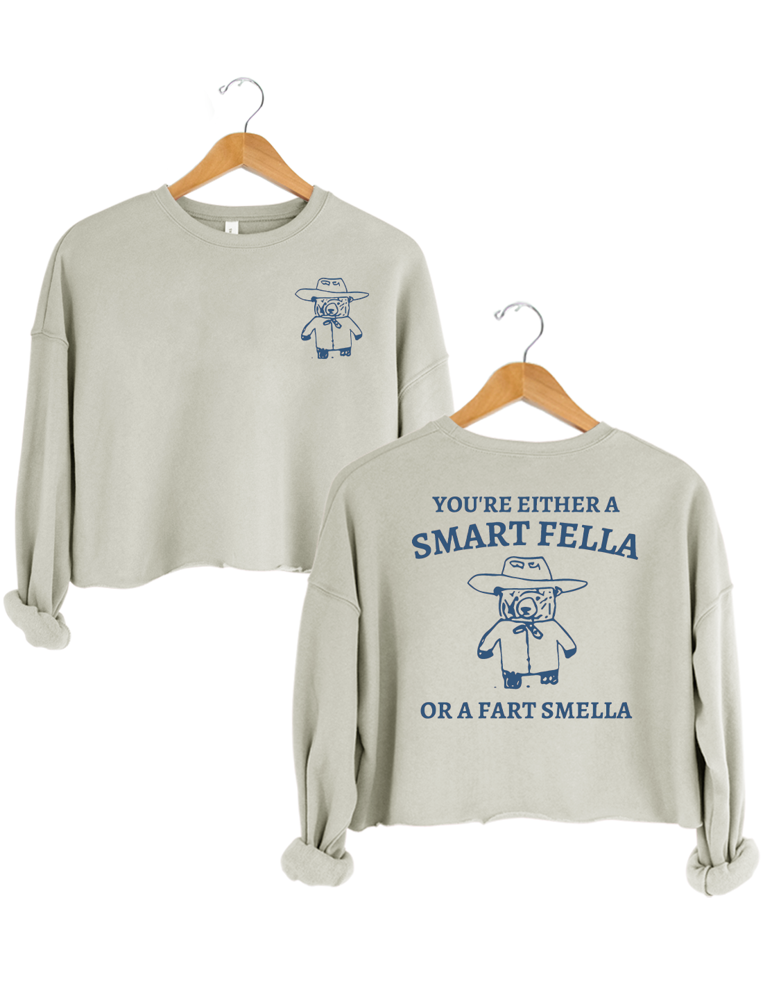 Are You A Smart Fella Or Fart Smella_ Crop Top