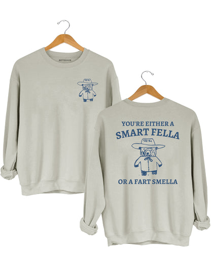 Are You A Smart Fella Or Fart Smella_ Crop Top