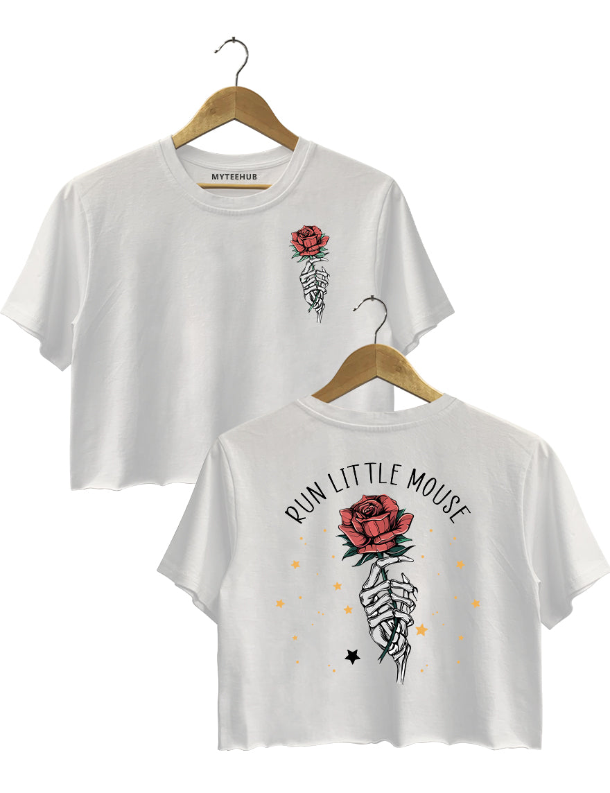 Run Little Mouse Rose Crop Top