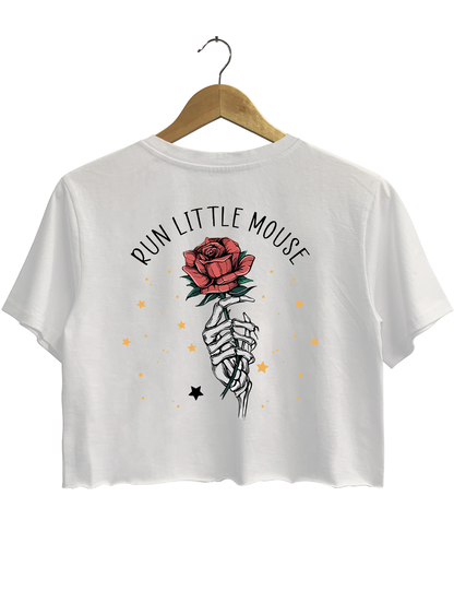 Run Little Mouse Rose Crop Top