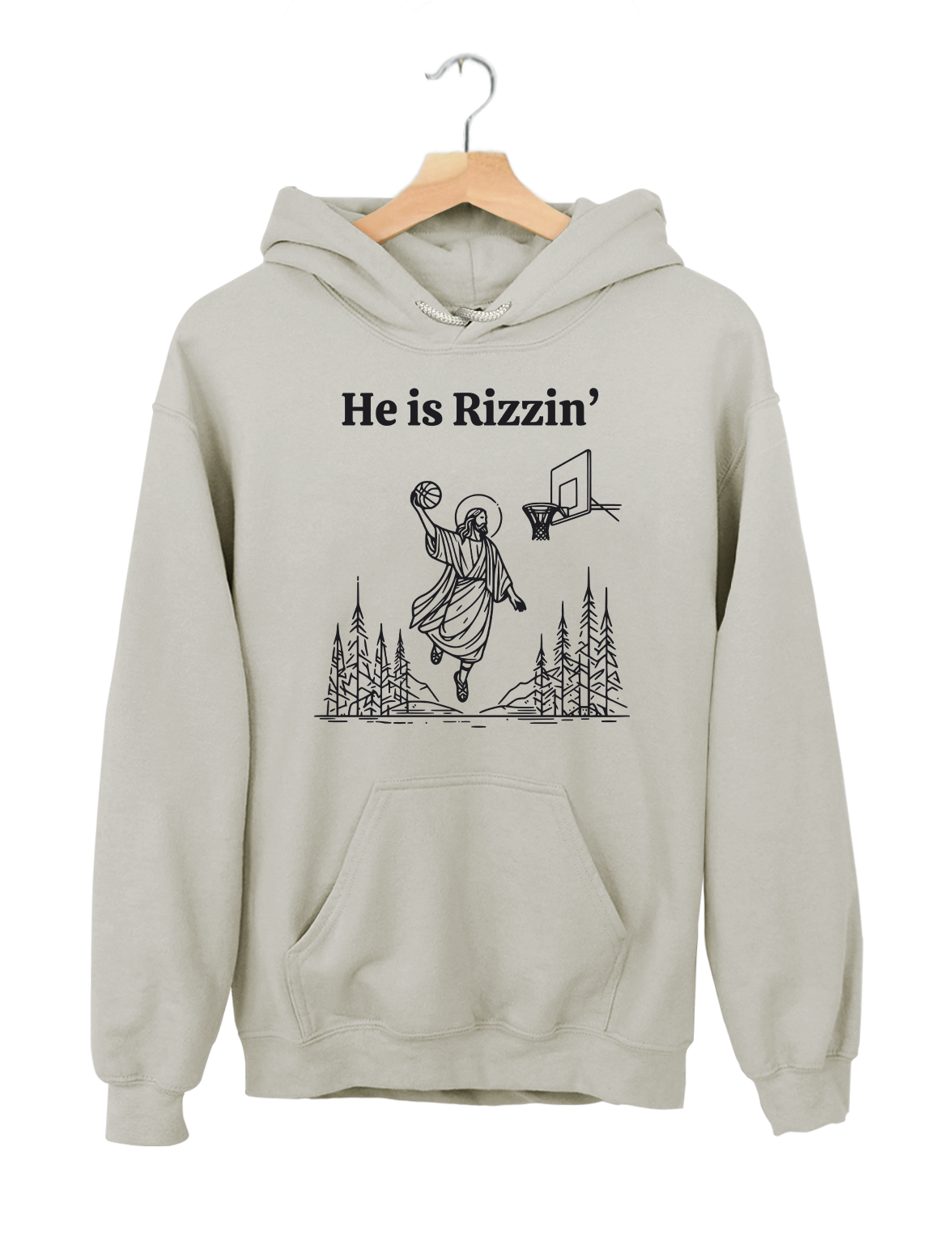 He Is Rizzin Funny Easter Jesus Playing Basketball Crop Top