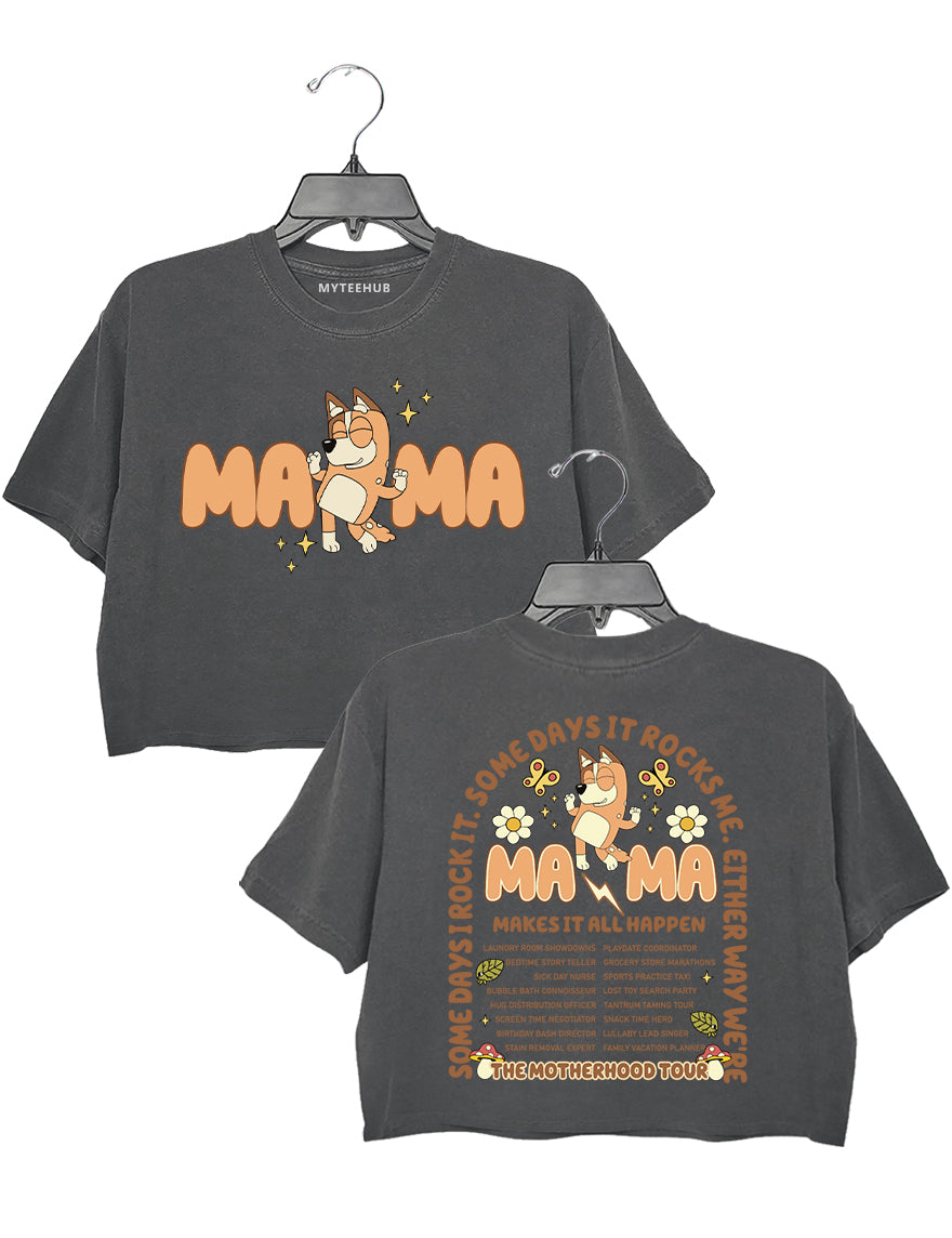 The Motherhood Tour Bluey Mama Crop Top