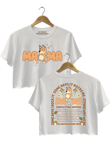 The Motherhood Tour Bluey Mama Crop Top