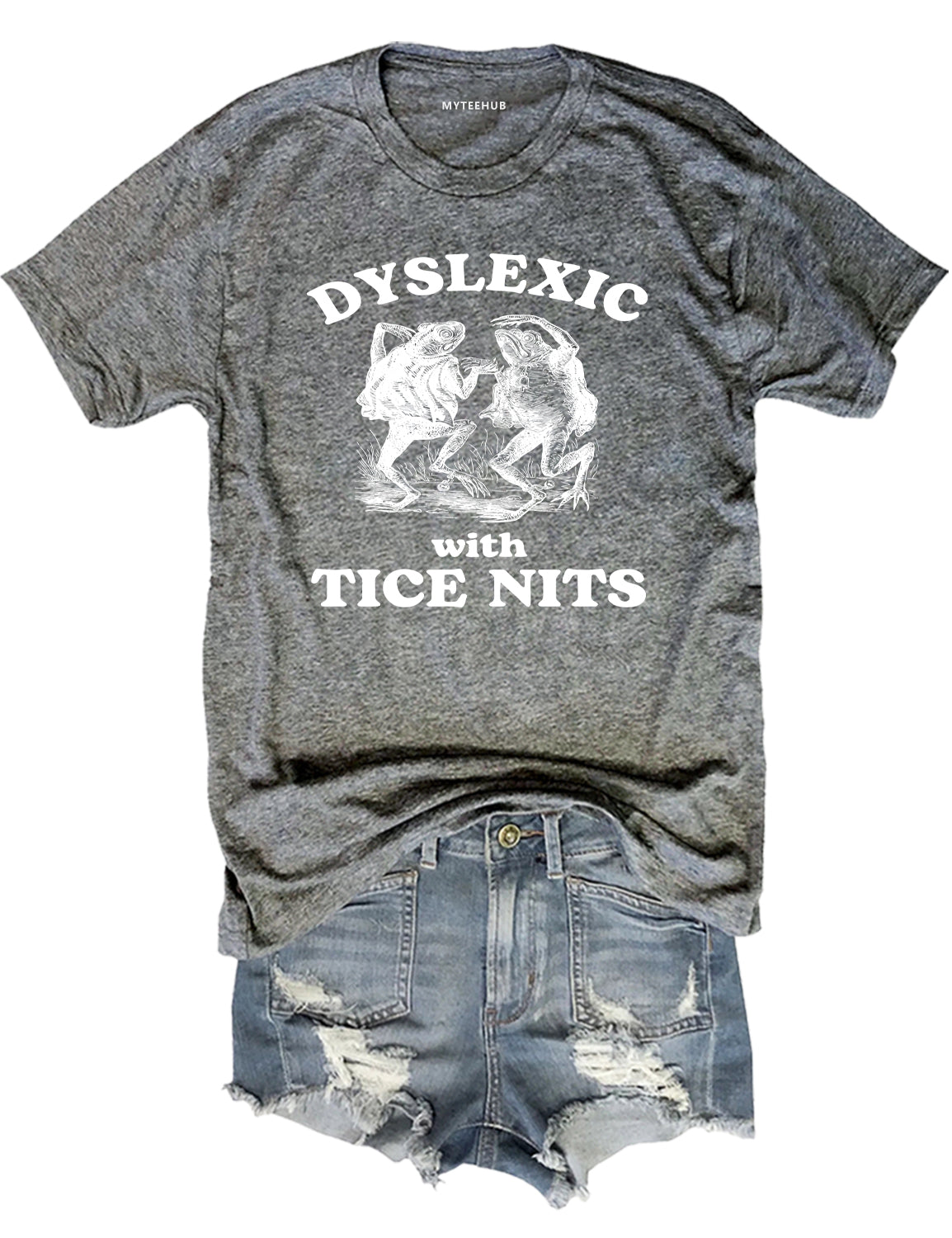 Dyslexic With Tice Nits Funny Crop Top